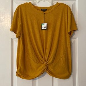 NWT Mustard Cropped Length Top